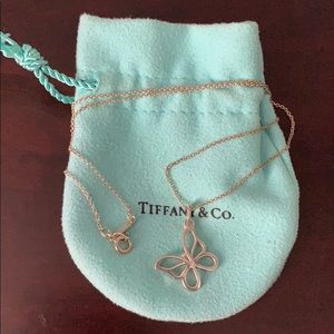 Tiffany & Co butterfly charm necklace